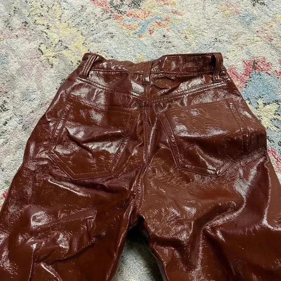 Abercrombie Curve Love Vegan Leather 90s Straight Pant - Picture 5 of 5